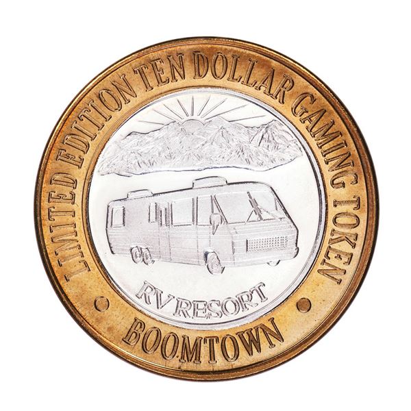 .999 Fine Silver Boomtown Las Vegas, Nevada $10 Limited Edition Gaming Token