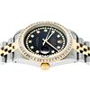 Image 9 : Rolex Men's Two Tone Black 2.75 ctw Princess Cut Diamond Datejust Wristwatch