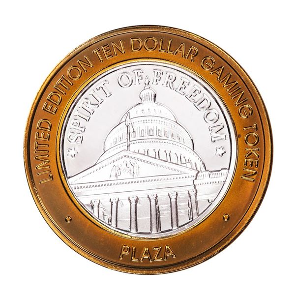 .999 Silver Plaza Hotel and Casino $10 Casino Limited Edition Gaming Token