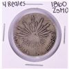 Image 1 : 1860 ZsMO Mexico 4 Reales Silver Coin