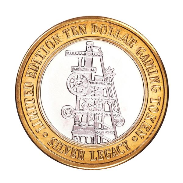 .999 Silver Silver Legacy Reno, Nevada $10 Casino Limited Edition Gaming Token