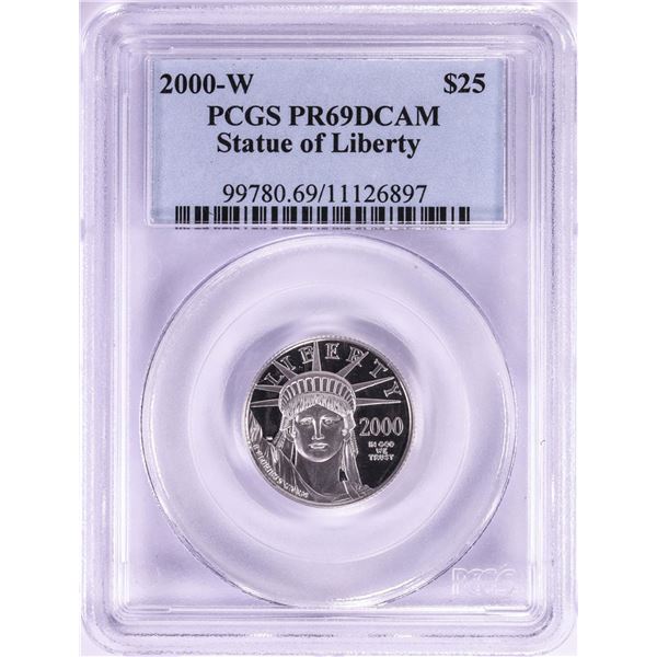 2000-W $25 Proof Platinum American Liberty Coin PCGS PR69DCAM
