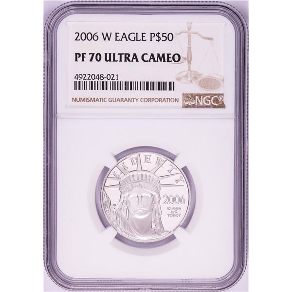 2006-W $50 Proof American Platinum Eagle Coin PCGS PF70 Ultra Cameo