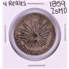 Image 1 : 1859 ZsMO Mexico 4 Reales Silver Coin