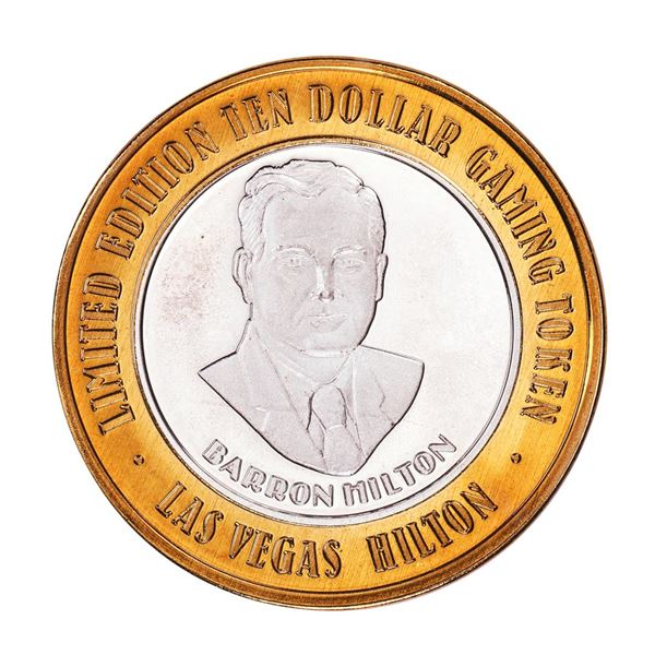 .999 Silver Hilton Las Vegas, Nevada $10 Casino Limited Edition Gaming Token