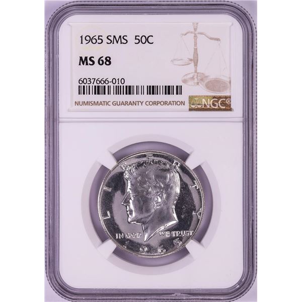 1965 SMS Kennedy Half Dollar Coin NGC MS68