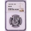 Image 1 : 1965 SMS Kennedy Half Dollar Coin NGC MS68