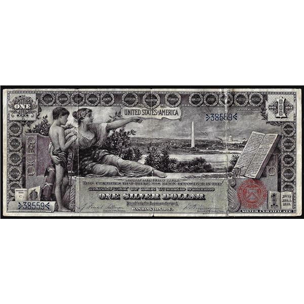 1896 $1 Educational Silver Certificate Note
