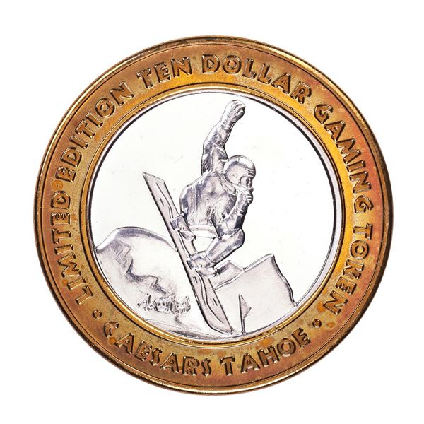 .999 Fine Silver Caesars Tahoe Lake Tahoe, Nevada $10 Limited Edition Gaming Token