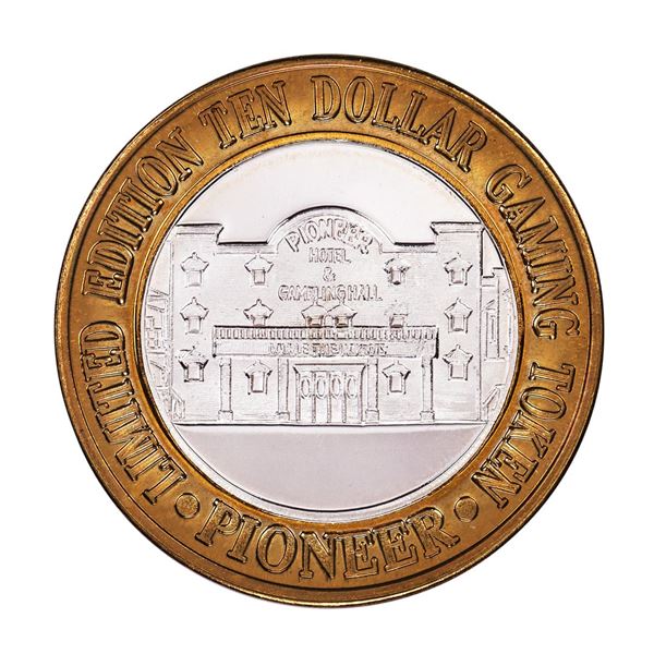 .999 Silver Pioneer Hotel & Gambling Hall $10 Casino Limited Edition Gaming Token