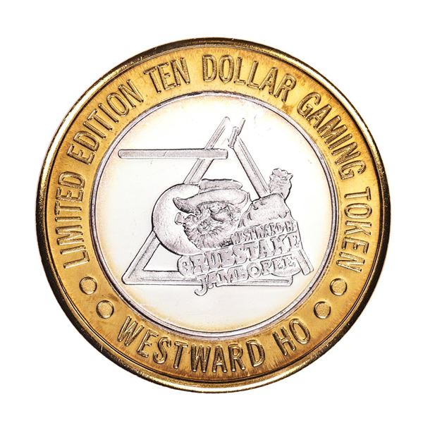 .999 Silver Westward Ho Casino Las Vegas $10 Casino Limited Edition Gaming Token