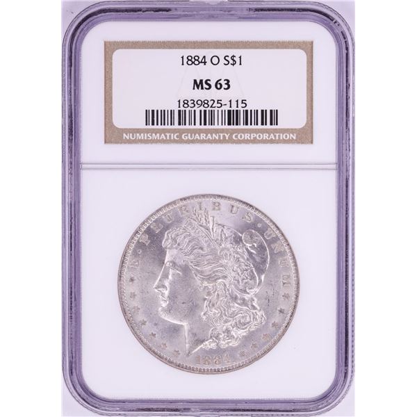 1884-O $1 Morgan Silver Dollar Coin NGC MS63