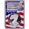 Image 1 : 2019-W $1 Proof American Silver Eagle Coin NGC PF70 Ultra Cameo Congratulations Flag