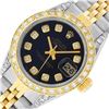 Image 9 : Rolex Ladies Two Tone Black Diamond Datejust Wristwatch Oyster Perpetual