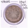 Image 1 : 1861 ZsVL 6/5 Mexico 4 Reales Silver Coin