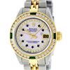 Image 1 : Rolex Ladies Two Tone Pink MOP Diamond sapphire & Emerald Datejust Wristwatch
