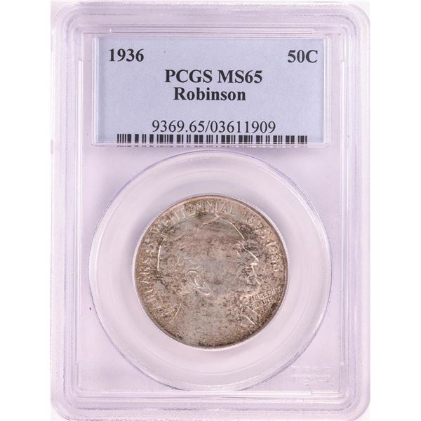 1936 Robinson Centennial Commemorative Half Dollar Coin PCGS MS65