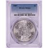 Image 1 : 1887 $1 Morgan Silver Dollar Coin PCGS MS64