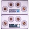 Image 2 : Set of 1999-2000 2 Error Cents NGC Graded