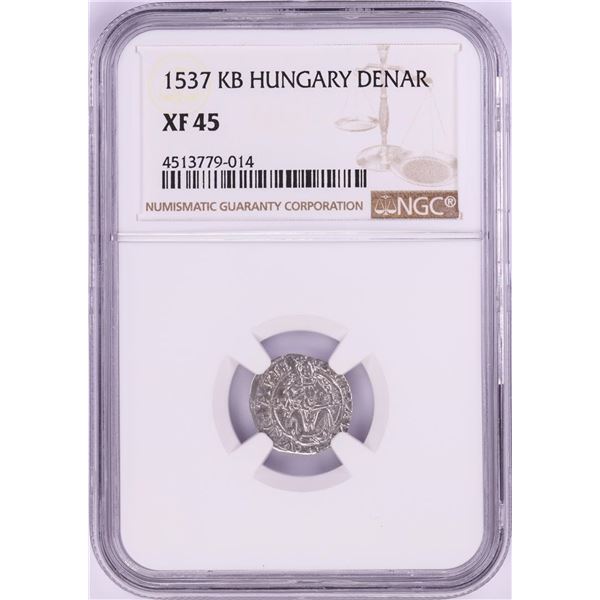 1537 KB Hungary Denar 'Madonna and Child' Coin NGC XF45