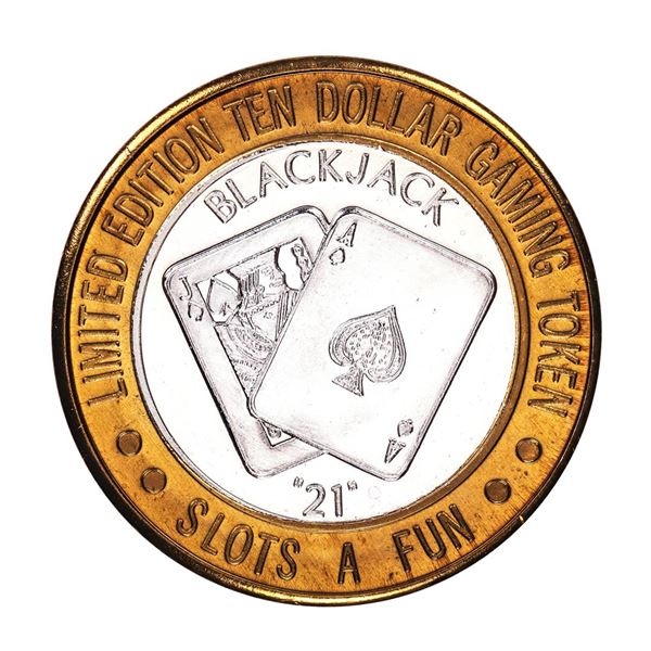 .999 Silver Slots A Fun Casino Las Vegas, NV $10 Limited Edition Casino Gaming Token