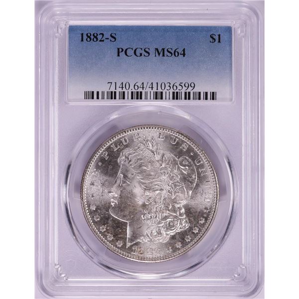 1882-S $1 Morgan Silver Dollar Coin PCGS MS64