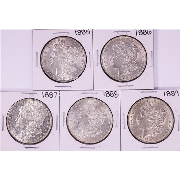 Lot of 1885-1889 $1 Morgan Silver Dollar Coins