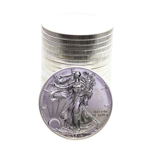 Roll of (20) Brilliant Uncirculated 2011 $1 American Silver Eagle Coins