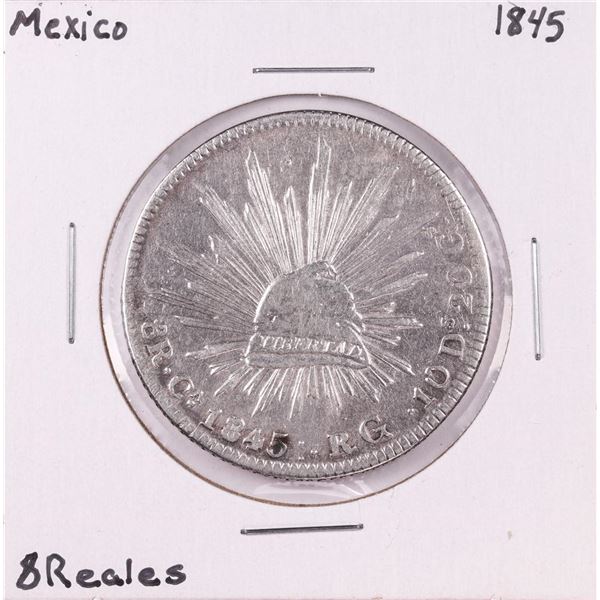 1845 Mexico 8 Reales Silver Coin