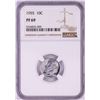 Image 1 : 1955 Proof Roosevelt Dime Coin NGC PF69