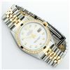 Image 3 : Rolex Men's Two Tone White Diamond & Sapphire Datejust Oyster Perpetual Wristwatch
