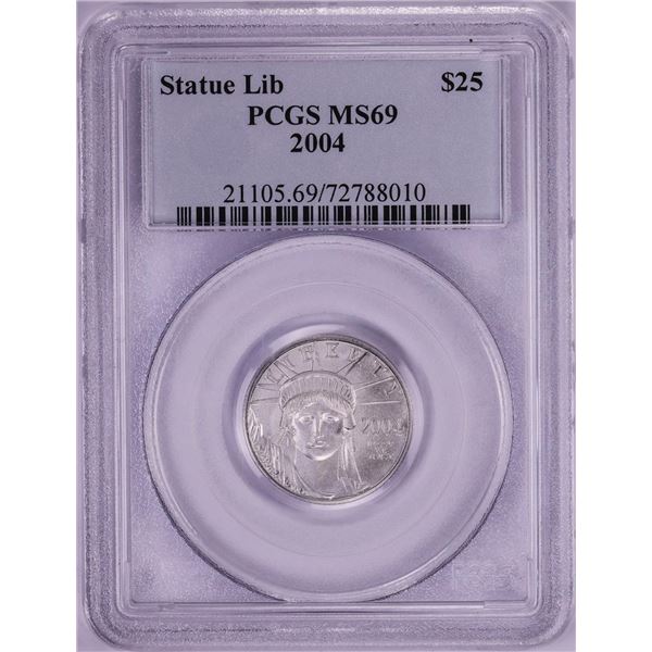 2004 $25 Platinum American Eagle Coin PCGS MS69