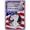 Image 1 : 2019-W $1 Proof American Silver Eagle Coin NGC PF70 Ultra Cameo Congratulations Flag