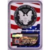 Image 2 : 2019-W $1 Proof American Silver Eagle Coin NGC PF70 Ultra Cameo Congratulations Flag