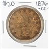 Image 1 : 1876-CC $20 Liberty Head Double Eagle Gold Coin
