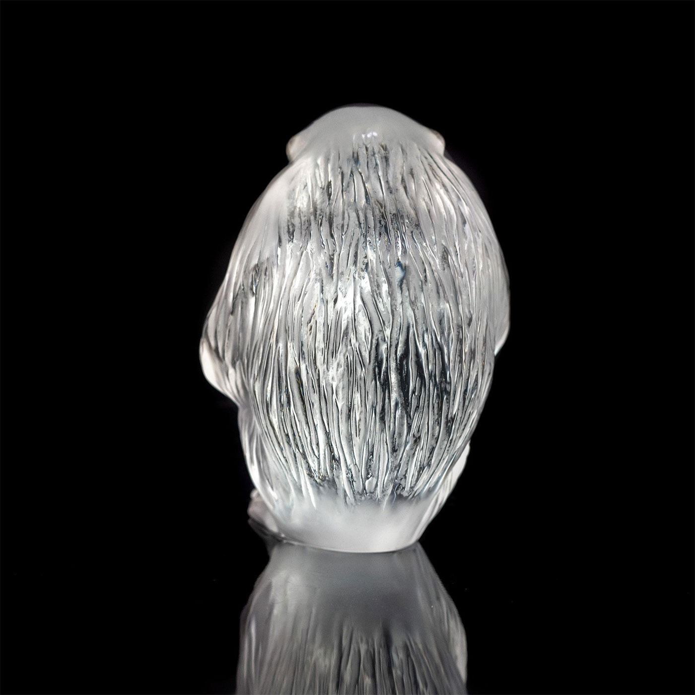 Lalique Crystal Animal Figurine, Chimpanzee, Chita
