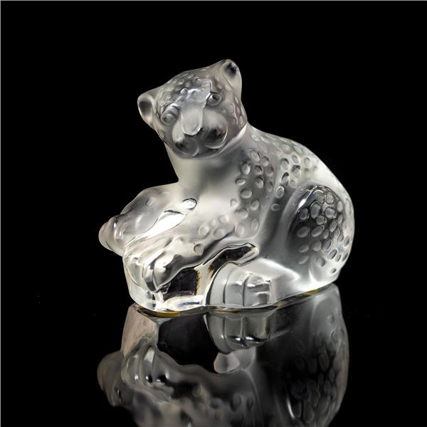Lalique France Crystal Figurine, Leopard Cub