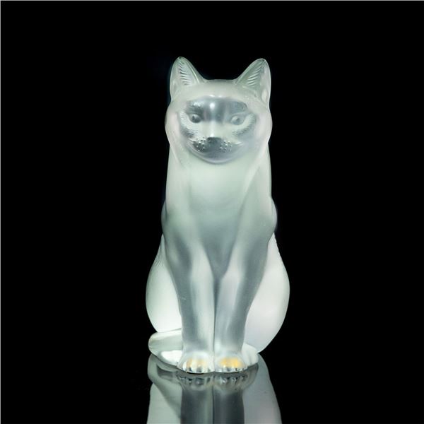 Lalique Crystal Figurine, Sitting Cat 1160300