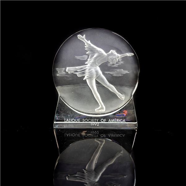 Lalique Society Of America 1993 Paperweight, Figure Skater