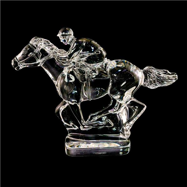 Waterford Crystal Figurine, Racing Horse with Jockey