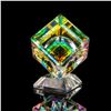 Image 2 : Lustig International Small Optical Crystal Cube On Base