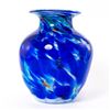 Image 1 : 1994 Murano Style Glass, Blue and White Vase
