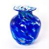 Image 2 : 1994 Murano Style Glass, Blue and White Vase