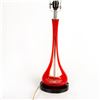 Image 5 : Elongated Red Glass Lamp