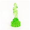 Image 1 : GREEN GLASS FIGURINE FLOWER FROG