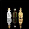 Image 1 : 3pc Decorative Glass Bottles with Stoppers