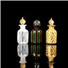 Image 2 : 3pc Decorative Glass Bottles with Stoppers