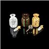 Image 4 : 3pc Decorative Glass Bottles with Stoppers