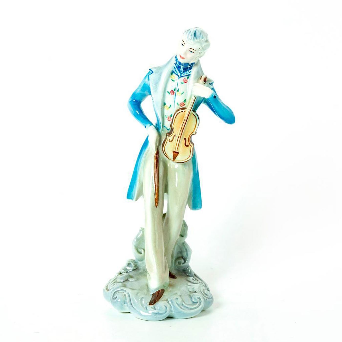 Goldscheider Everlast Porcelain Figurine, Violinist