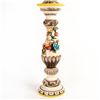 Image 2 : Capodimonte Floral Vase and Pedestal